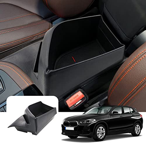 LFOTPP Verbesserte Handschuhfach Armlehne Mittelarmlehne Aufbewahrungsbox Container Tablett Für X1 F48 / X2 F39 2016-2019 Linkslenker, Armrest Storage Box (Schwarz)