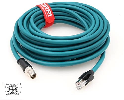 DRRI M12 X-Coded 8-polig auf RJ45 Gigabit Ethernet Interface Cat6 geschirmtes Kabel, 10M
