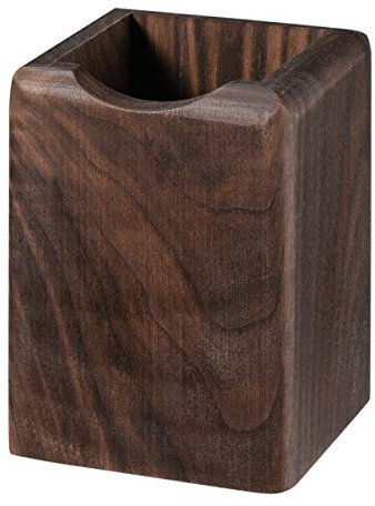 NUOBESTY Stifteköcher Multifunktions Stiftebox aus Holz Becher Bleistift Organizer, 7x7x10cm, Braun