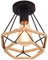 MAXDUYU E27 Industrial Vintage Style Semi Flush Mount Deckenleuchte Metall Hängeleuchte Pendelleuchte mit Hanfseil für Korridor Wohnzimmer Esszimmer Küche