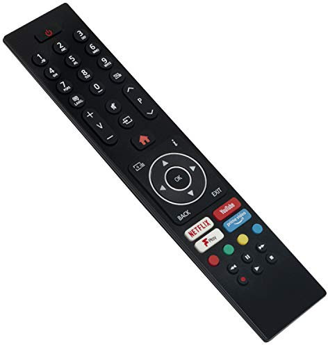 VINABTY RC43137P Remote Control Replace for Bush Digihome Finlux Celcus Smart TV Electriq 2018-2019 Models w NetFlix Youtube Freeview F play Buttons RC43137 49-EB-FHD 49-EB-UHD DLED24HDSDVD DLED32HDS