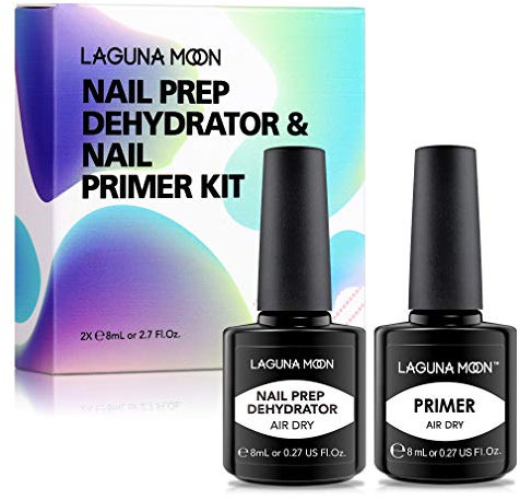 LagunaMoon Nail Prep Dehydrator and Primer, Nail Primer for Acrylic Nails and Gel Nail Polishes