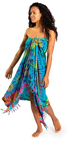 PANASIAM Sarong tiedye blue multicolor, 190x116cm