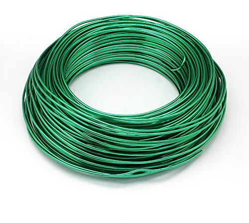 Cheriswelry 910 Feet 22 Gauge Green Aluminum Wire Bendable Metal Craft Wire Flexible Soft Jewelry Beading Wire 0.6mm for Sculpting Armature Artistic Floral Garden Wrapping DIY Craft