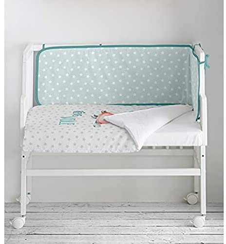 Minicuna Colecho de Madera con Textil 100% algodón - Foxy Dreams