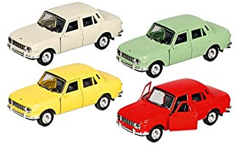 Goki - Wartburg 353, Metall, 1:34-1:39, L= 11,5 cm, Nicht für Autos und Spielzeug-LKW, Mehrfarbig (12300)