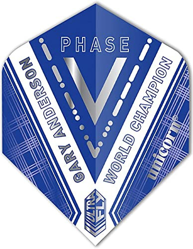 Unicorn Ultrafly Gary Anderson Champion Phase 5 Dart Flight, World Champ P5 Clear, Plus