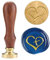 Christliches Wachssiegel Set mit Holzgriff – Kreuz, Jesusfisch & Symbole – Für Briefe, Geschenke, Bibel, Einladungen – Geschenkbox oder Einzelauswahl (Herz und Kreuz)