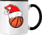 Trendation - Basketball Weihnachten Tasse Geschenk Basketballspieler Geschenkidee (Schwarz)