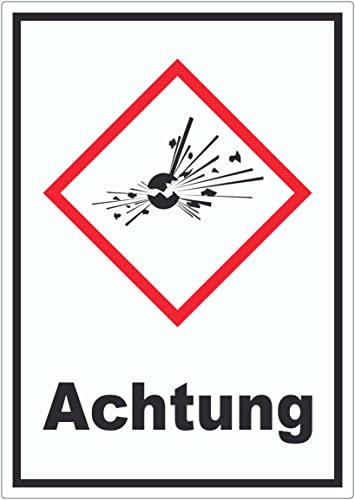 Aufkleber Instabile explosive Stoffe Achtung Explosion A7 (74x105mm)