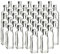 gouveo Lot de 40 bouteilles en verre 60 ml Maraska avec bouchon à vis argenté - mini bouteille 0,06 l à remplir - bouteilles en verre pour liqueur, schnaps, huile ou comme cadeau (MFET060S)