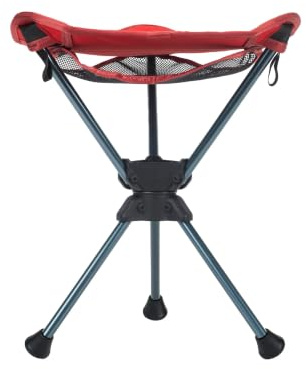 GRAND TRUNK Compass 360° Swivel Camping Stool | Ultralight Foldable Tripod Seat with Aluminum Frame | Portable Outdoor Chair for Hiking, Fishing & Travel | Clay Red