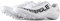 BLBK Spikes - Scarpe da atletica leggera a 8 chiodi, unisex, per sport giovanili, con punte e stampa, bianco, 42 EU