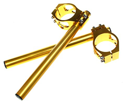 TARAZON 52mm Motorrad Aluminium Lenkerstummel Stummellenker für Kawasaki ZX7 ZX7R 1991-1994, für Triumph Speed Triple 900 2007-2014 für Suzuki GSXR1100 1991-1994