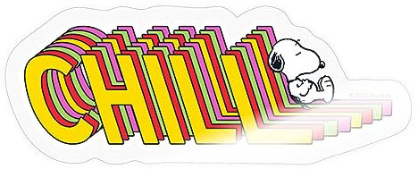 Spreadshirt Peanuts Snoopy Chill Chillen Sticker, 10 x 10 cm, Transparent glänzend