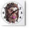 Modern Wanduhr Igel Cupcake Kinder 30x30cm Quadrat Klein Wand Uhr Glas Analog Zimmeruhren Küche Büro Wohnzimmer Glasuhr Wall Clock Dekoration Design Wanddekoration Küchenuhr C4AC30x30-4769