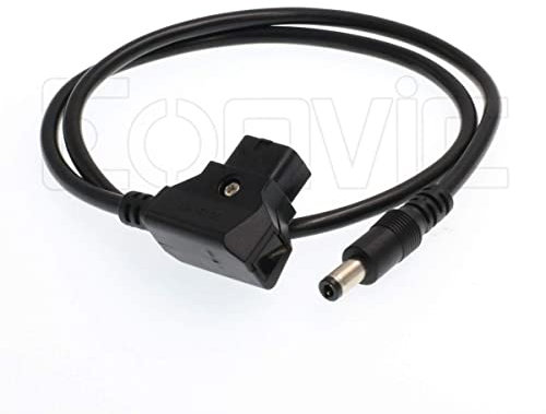 Eonvic 12V V-Mount D-Tap to 2.1x5.5mm DC Barrel Power Cable for Atomos Shogun Monitor (Straight DC Cable)