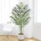 Keeplush Artificial Palm Tree 200cm Tall Fake Palm Tree Indoor Decor with 18 Trunks and Real Bark Design Faux Tropical Areca Palm Silk Floor Plant in Pot for Home Office Living Room Bedroom Decor 1pcs