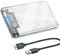 PHIXERO 2.5 inch Hard Drive Enclosure, 5Gbps USB 3.0 to SATA III Tool-Free SSD External Enclosure for 2.5 inch 7mm 9.5mm SATA HDD & SSD [UASP Supported] Transparent