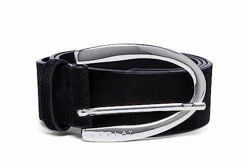 Replay Damen Gürtel Wildledergürtel, Black 098 (Schwarz), 95