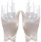 MoreChioce Satin Brauthandschuhe, Elastische Damen Handgelenk Retro Kurze Handschuhe Perlen Abendhandschuhe Frauen Elegant Blumenhandgelenk Hochzeithandschuhe Kostüm Accessories,Beige