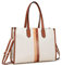 ESTARER Laptop Handtasche Damen Groß, 15.6 Zoll Laptoptasche Wasserabweisendem Canvas Tote Bag für Arbeit/Business/College