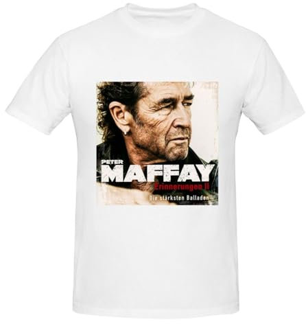 Peter German Maffay Herren Loose Fit Heavyweight Basic Kurzarm-Baumwoll-T-Shirt