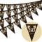 60. Geburtstag Wimpel, glückliche Banner Wimpel Fahnen, 40 Stück Dreieck Gold Schwarz Glitter Diamant nach Zahlen 60. Geburtstag Jahrestag Thema Party Dekoration liefert