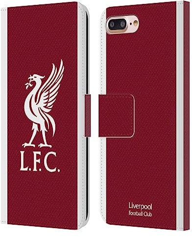 Head Case Designs Officially Licensed Liverpool Football Club Home Kit 2023/24 Leather Wallet Case Compatible With Apple iPhone 7 Plus/iPhone 8 Plus