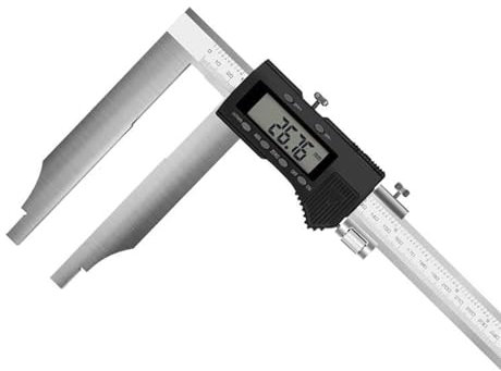 DXDRT Calibro Digitale 500mm/20 a Ganascia Lunga,Calibri a Corsoio in Acciaio Inox con Display LCD,Professionale Inch/MM Electronic Digital Caliper per Misurazione Interna ed Esterna,Jaw 300mm/12