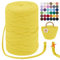 LEREATI T-Shirt Garn 7mm Textilgarn zum Häkeln für Körbe 100m / 250g Bändchengarn Makramee Garn Häkelgarn Stoff Dickes Garn zum Taschen Korb Decke Häkeln, Heimdekoration (Gelb), L104-FT