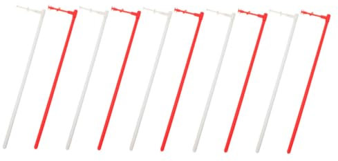 CIMAXIC Windmühlen Ersatzstangen Für Garten Selbstgemacht Windrad Zubehör 10 Stück in Weiß Und Rot Robuste Kunststoffstäbe Langlebig Und Widerstandsfähig Für Windmühlenbau