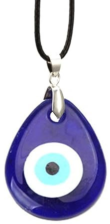 Ruarby for Evil Eye Necklace,Blue Turkish Resin Leather Rope for Evil Eye Necklace for Women Men Lucky for Protection Gifts