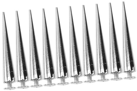 Large Cone Spikes for Clothing - 10pcs DIY Craft Rivet Punch Tools - Ideal for Leather Jackets with Spikes Punk Rivet Leather Craft Supplies