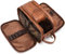Laripwit Kulturbeutel Herren PU-Leder Kulturtasche Klein Wasserdicht Waschtasche für Reise Toiletttasche Männer Organizer Dopp Kit Kosmetiktasche im Badezimmer mit einem Nass-Trockenbeutel