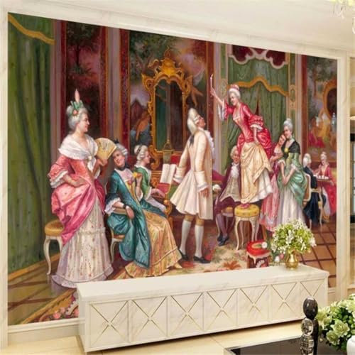 Kitquiver 3D Palastparty 3D Tapete Figur Ölgemälde 3D Foto Tapete Wandbild Wohnzimmer Schlafzimmer Decke Hintergrund Dekoration Malerei 400x280cm