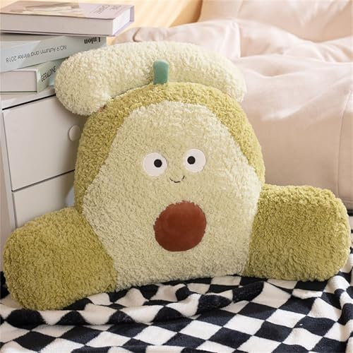champracer Kissen Obst Und Gemüse, Kissen Obst, Lesekissen Mit Armlehnen, für Bett Sofa Nachttisch LendenwirbelstüTze Kissen (Avocado)
