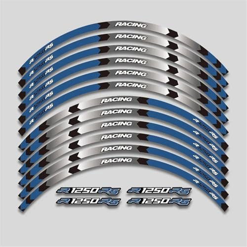 FGRggds FOR R1250RS R1250rs 1250 RS Motorcycle Wheel Decals Waterproof Reflective Stickers Rim Stripes(003)