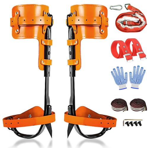 Esayendder Tree Climbing Spikes Set,Tree Climbing Gear for Climbers, Hunting, Fruit Picking