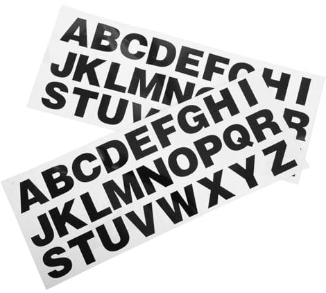 SOLUSTRE 2 Stück Schwarze Reflektierende Alphabet Aufkleber Für Autos Motorräder Buchstaben Individuelle Abziehbilder Selbstklebendes Alphabet DIY Für Briefkasten Laptop Tastatur