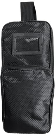 Erconsso Outdoor-Sportschuhtasche, Reißverschluss, Golf-Schuhtasche, große Tragetaschen, große Outdoor-Tasche, tragbare Aufbewahrungstaschen mit Fronttasche für Damen, Schwarz , Refer to description,