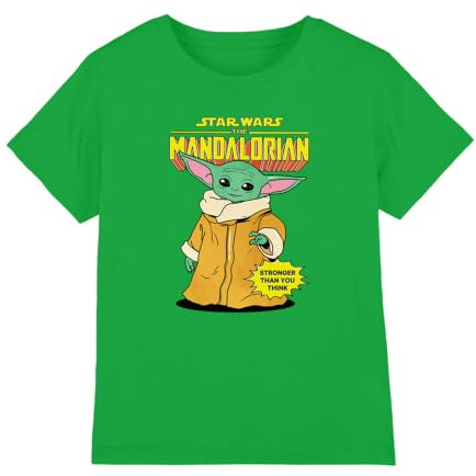 Star Wars Boy's Strong Grogu Unisex Kids T Shirt T-Shirt
