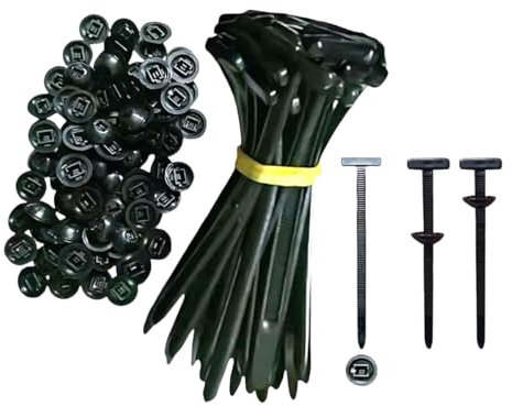 universali in nylon per fascette fermacavi 100 pezzi, Fascette plastica a cerniera nere autobloccanti pesanti, cerniere resistenti agli UV da 3,5 pollici per carrozzeria auto, riparazion (50)