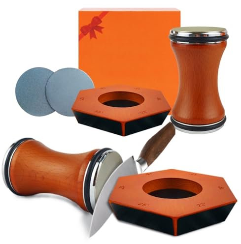 Afilador de cuchillos profesional, kit de afilado de diamante, afilador de rodillos magnéticos para cuchillos de cocina, ofrece afilado de 12, 15, 17, 19, 22 y 25 grados, con seis ángulos.