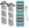 WIIYENA Hauptbürstenfilter Ersatzteile für Bissell 4157 4111A 4109 4088 Roboter-Staubsauger-Zubehör-Set mit 2 Hauptrollenbürsten 2 Filter (C)