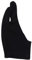 DEARMAMY Two Finger Curved Sketch Gloves for Artists Black Spandex Drawing Gloves Sweat for Painting and Tablet Use Comfortable and Breathable Design