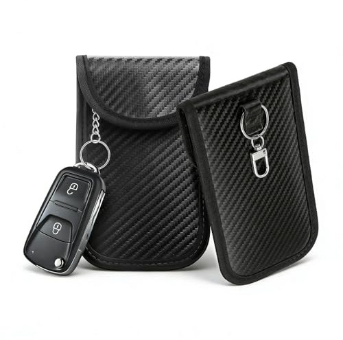 Surborder Shop Premium Faraday Pouch for Key Fob (2-Pack), Reliable Key Fob Protector, 3.5 x 5.5, Car Key Signal Blocking Bag, Anti-Theft RFID Shield for Keyless Entry