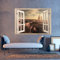 decomonkey | Optische Täuschung | Weitblick 3D Fensterblick Wandillusion ca 70x50 cm Wandbild Fototapete Tapete Poster XXL Vlies Leinwand Panorama Bilder Dekoration TOC0004aS