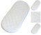 Bluemoon Bedding Baby-Matratze, Schaumstoff, Oval, Gesteppt, Weiß, Plüsch, 75 x 32 cm