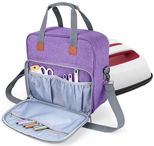 Luxja Carrying Case Compatible with Cricut Easy Press (9 inches x 9 inches), Tote Bag Compatible with Cricut Easy Press and Supplies (NO Accessories Included), Purple